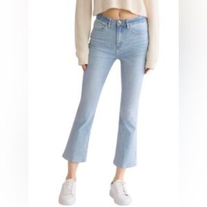FRAME Le Crop Mini Boot Jean in Blue Spring